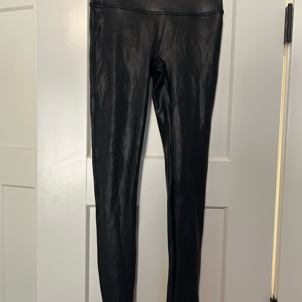 SPANX Shiny Black Leggings